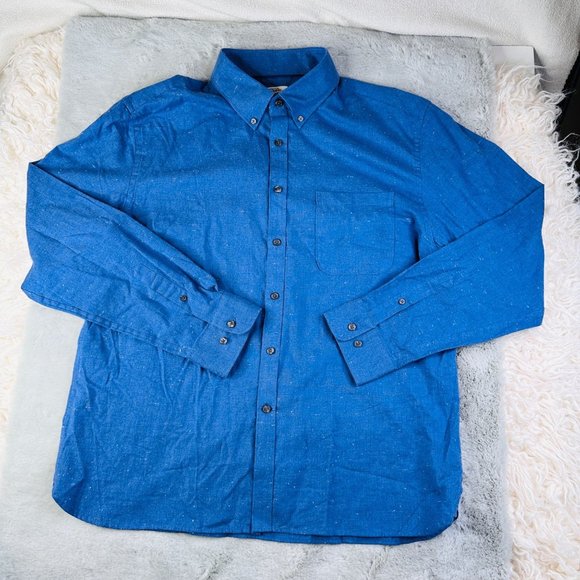 Jos A Bank Other - Jos A Bank Shirt Mens XL Stretch Tailored Fit Button Down Blue Speckled Casual